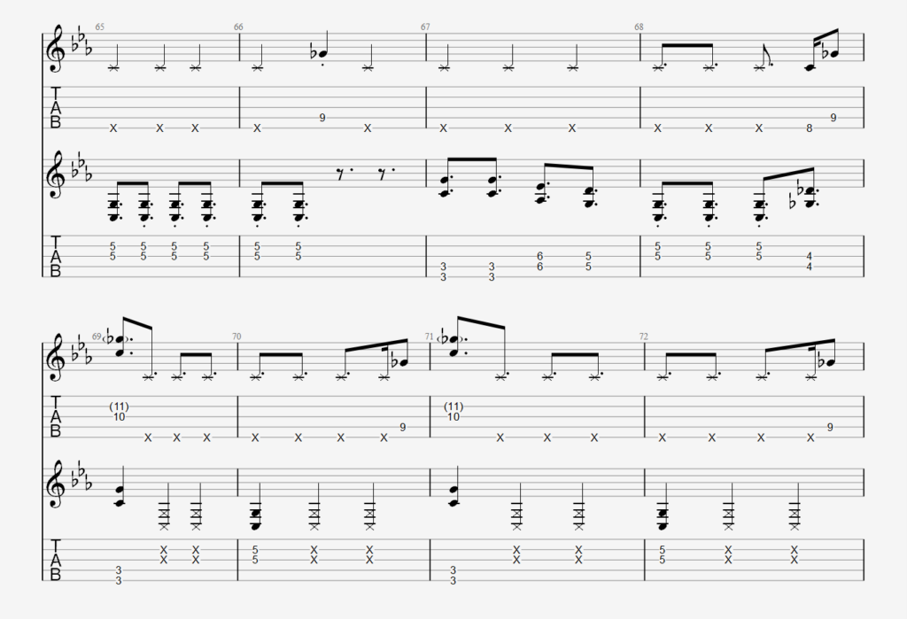 Chorus polyrhythm Stick part